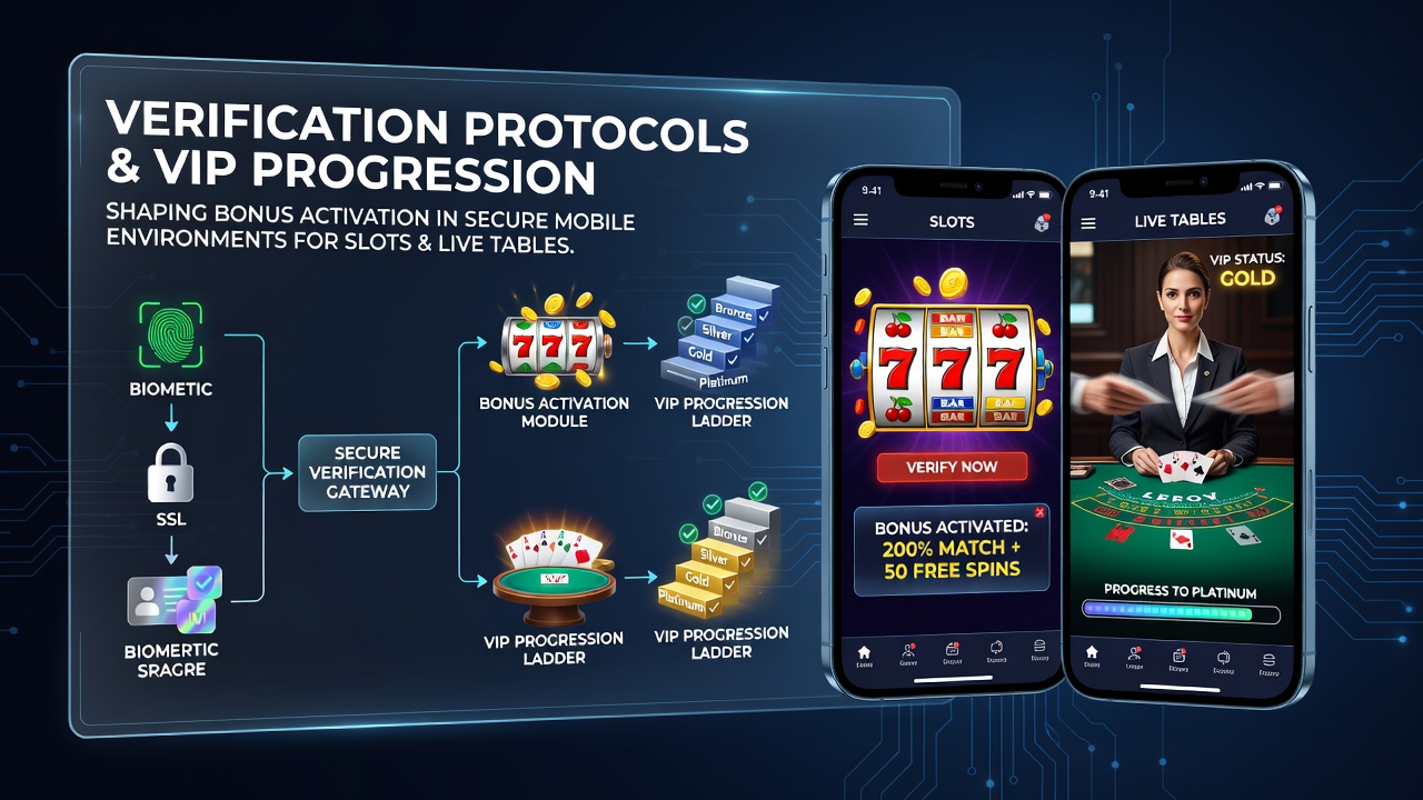 Illustration sicherer Verifizierungsprozesse in mobilen Casino-Apps für Slots und Live-Tische