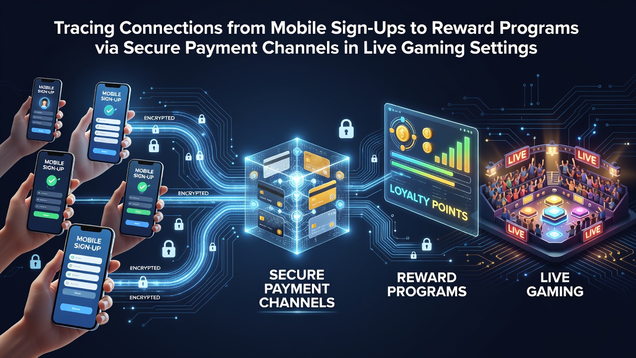Darstellung mobiler Registrierungsprozesse und sicherer Zahlungswege in Live-Gaming-Plattformen