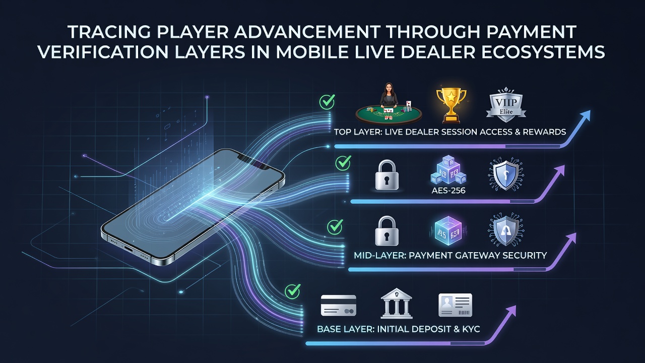 Darstellung gestaffelter Verifizierungsschichten in einer mobilen Gaming-App